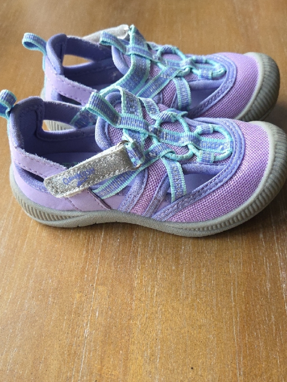 OshKosh B'gosh Bump Toe Sandal Waterproof Lilac Toddler 7 - Picture 5 of 9